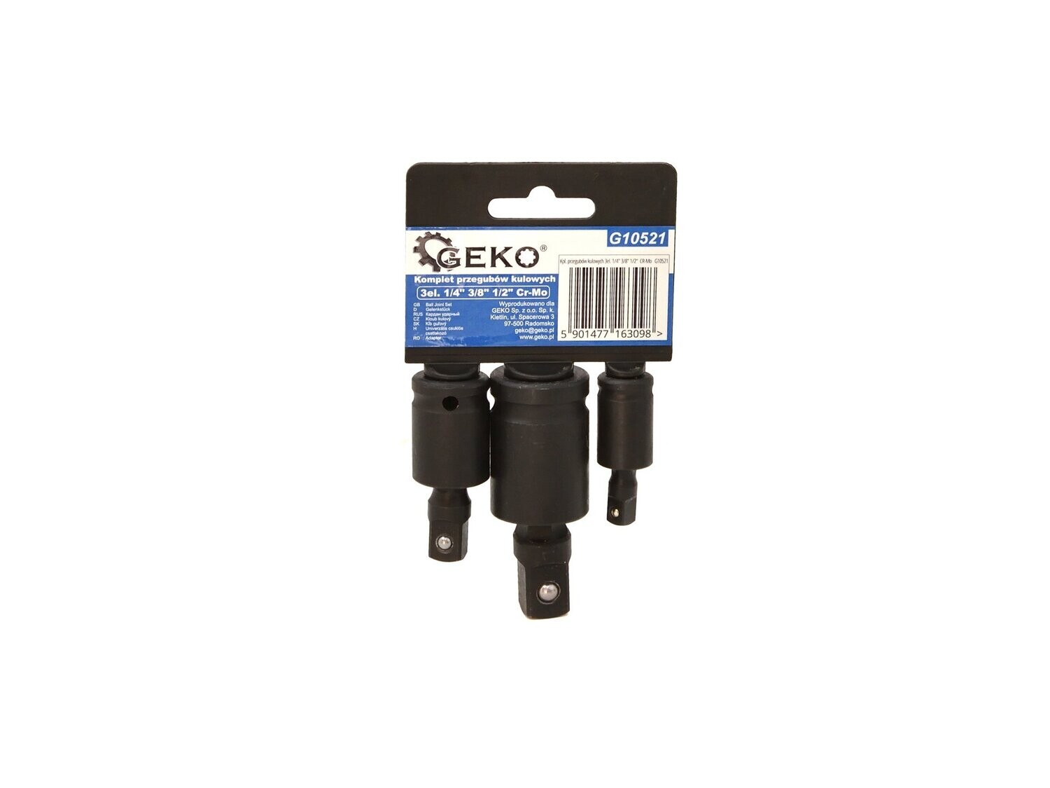 Satz Kugelgelenke 3el. 1/4&quot; 3/8&quot; 1/2&quot; CR-Mo