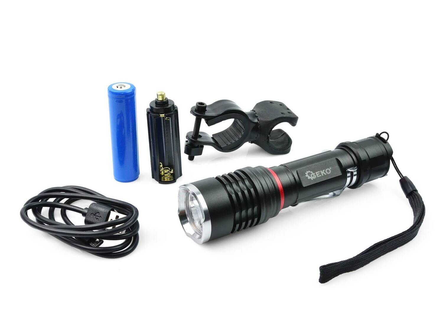 PEARL Fahrradlampe 120 Lumen – USB-aufladbar, Mit Cree-LED, IPX4, Für Lenker (20-32 Mm Ø)