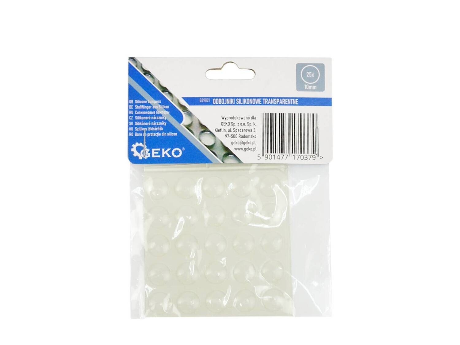 Transparente Silikonpuffer - rund für Möbel 10mm 25St