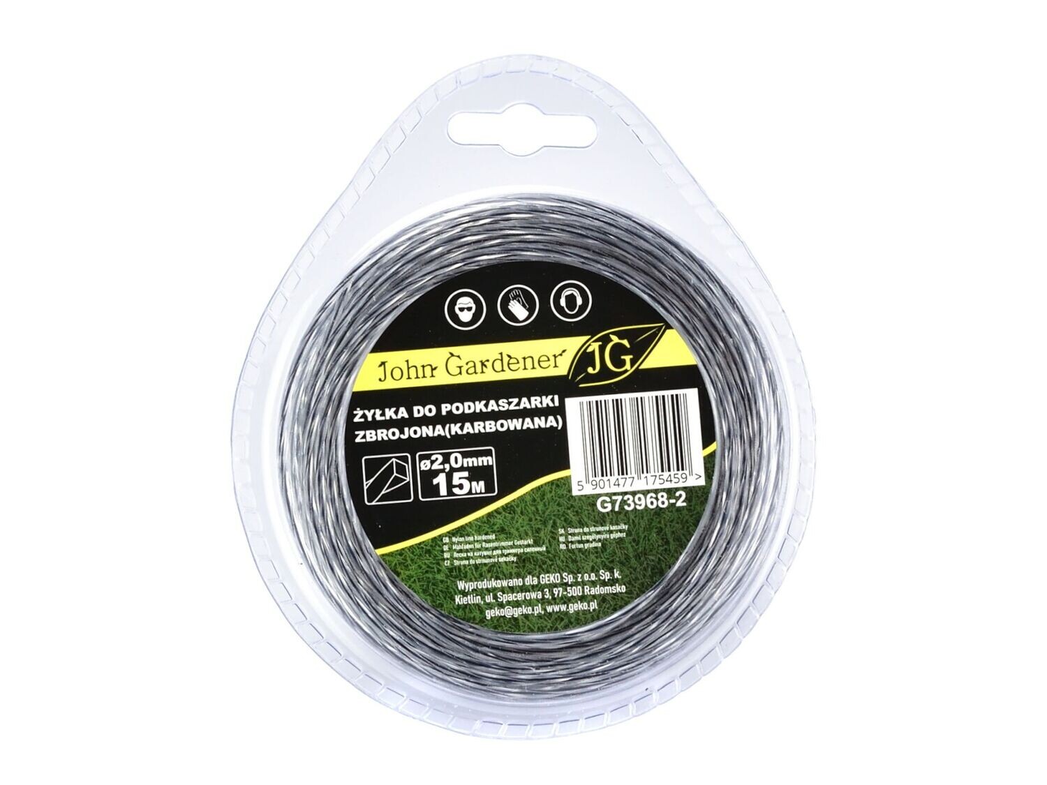 Verstärkter Trimmerfaden (gewellt) 2,0 mm x 15 m
