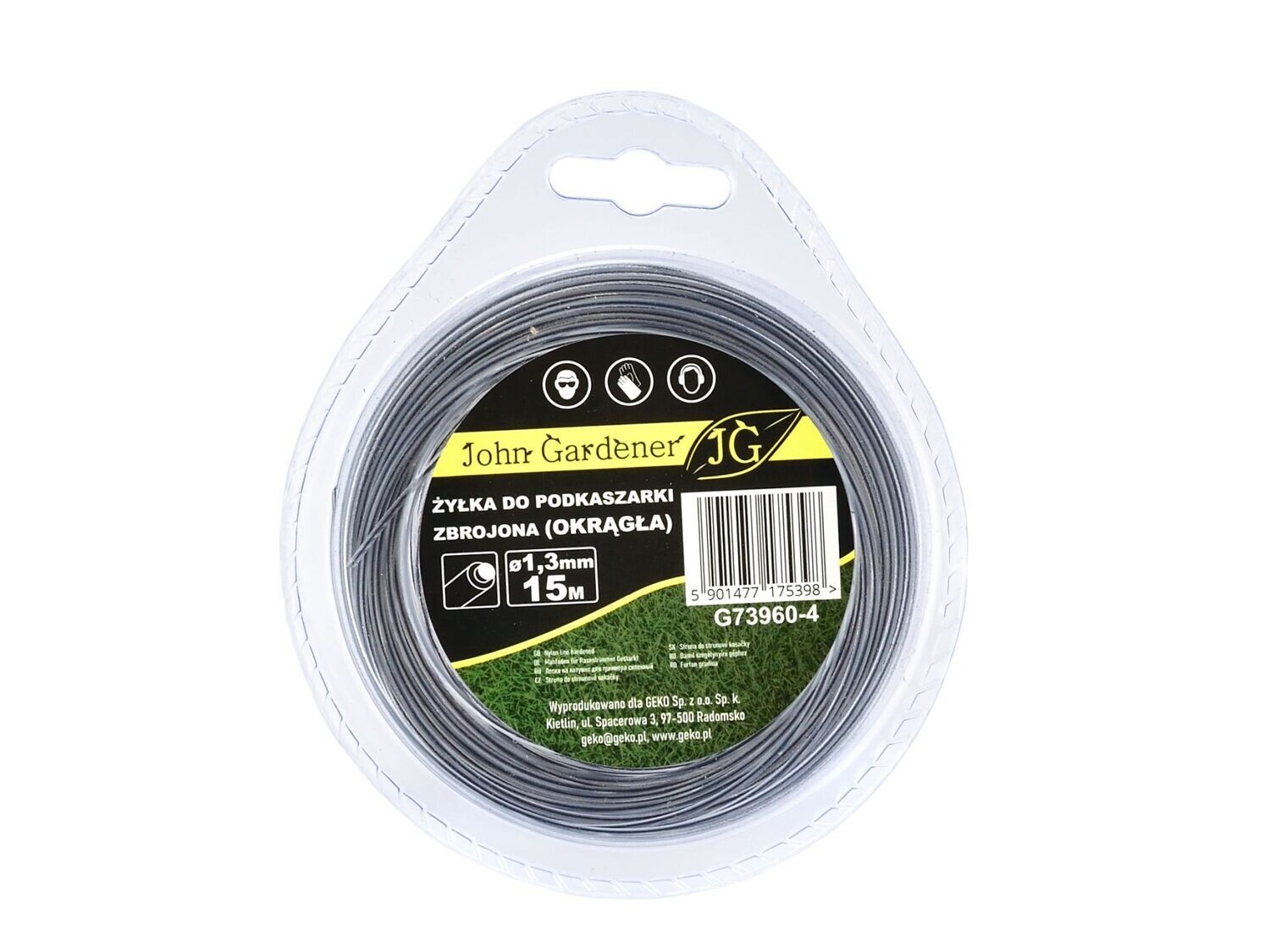 Verstärkter Trimmerfaden (rund) 1,3 mm x 15 m