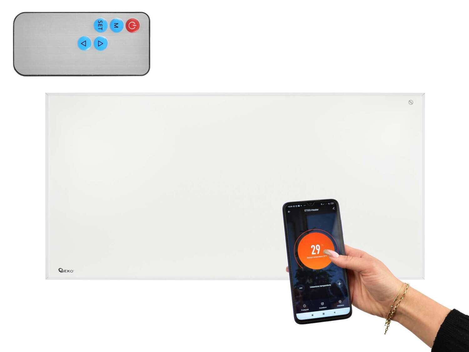 Heizung - Infrarotstrahler mit Fernbedienung und WiFi 700W