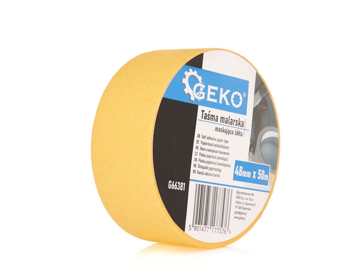 Malerband – gelbes Abdeckband – 48 mm x 50 m