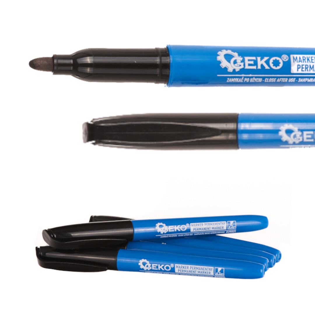 5-teiliges schwarzes Permanentmarker-Set mit feiner Spitze