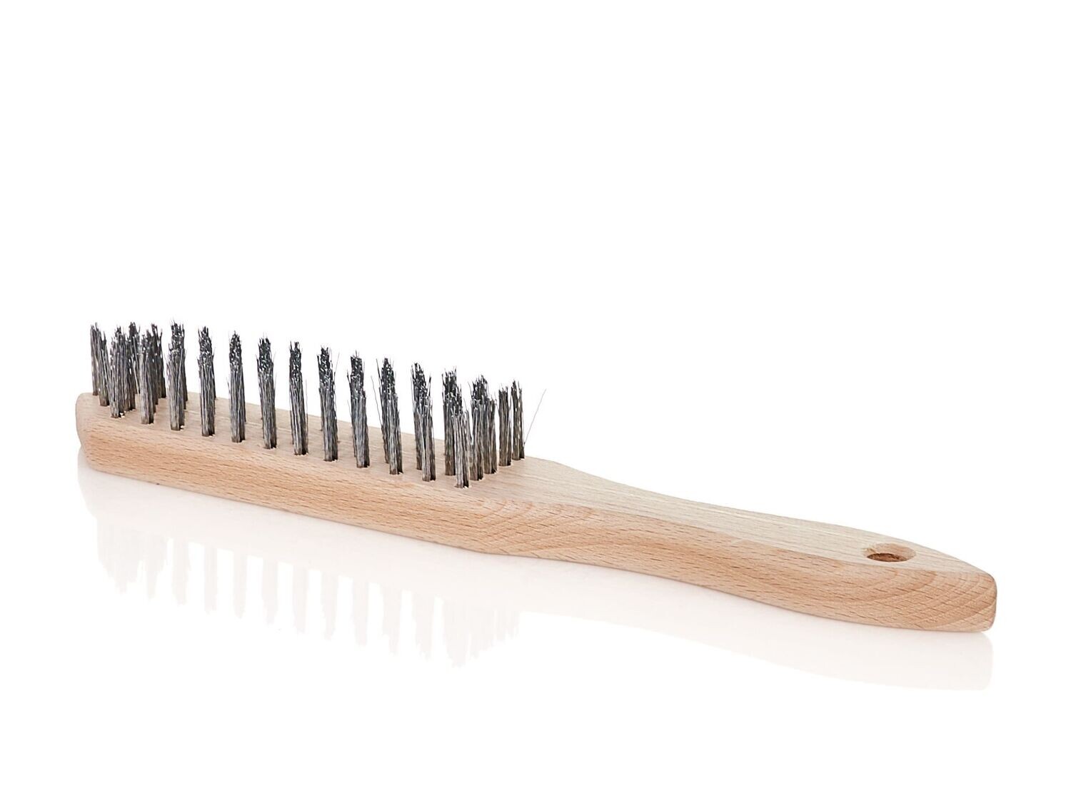 Draht-Rostbürste, schwarz, 5-reihig, Holz