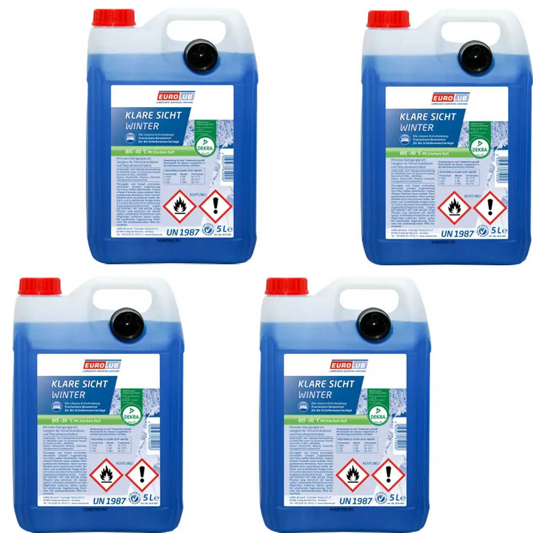 Scheibenreiniger  Winter Konzentrat bis -60°C Scheibenfrostschutz 4 x 5 Liter
