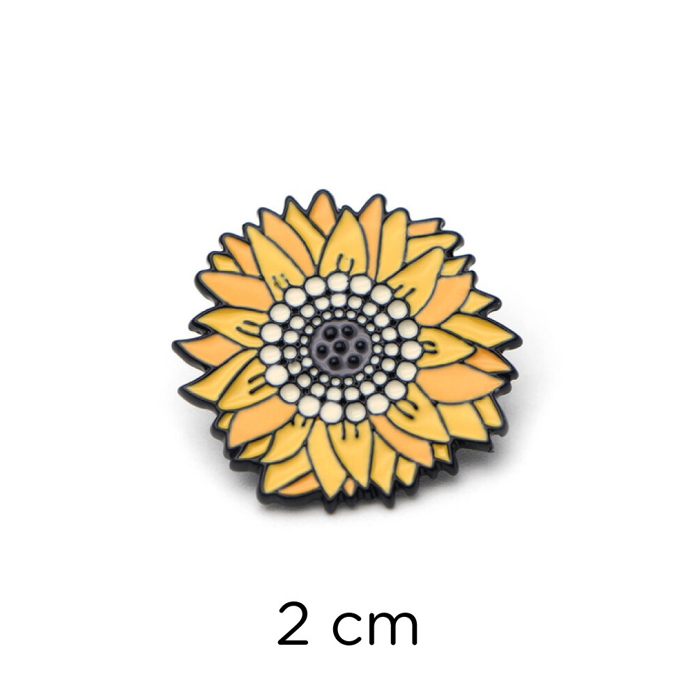 Spilla in metallo &quot;Il girasole&quot;