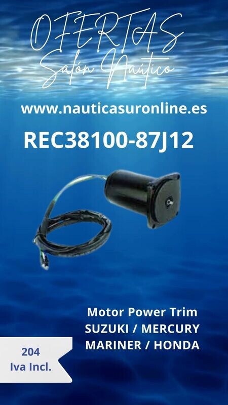 MOTOR POWER TRIM TIL SUZUKI,HONDA Y MARINER/MERCURY REC38100-87J12