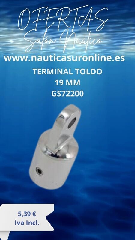 TERMINAL TOLDO 19 MM ACERO INOX GS72200