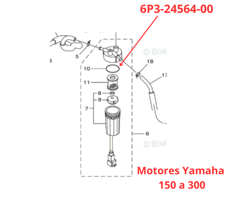 JUNTA CAZOLETA FILTRO YAMAHA 150-300. 6P3-24564