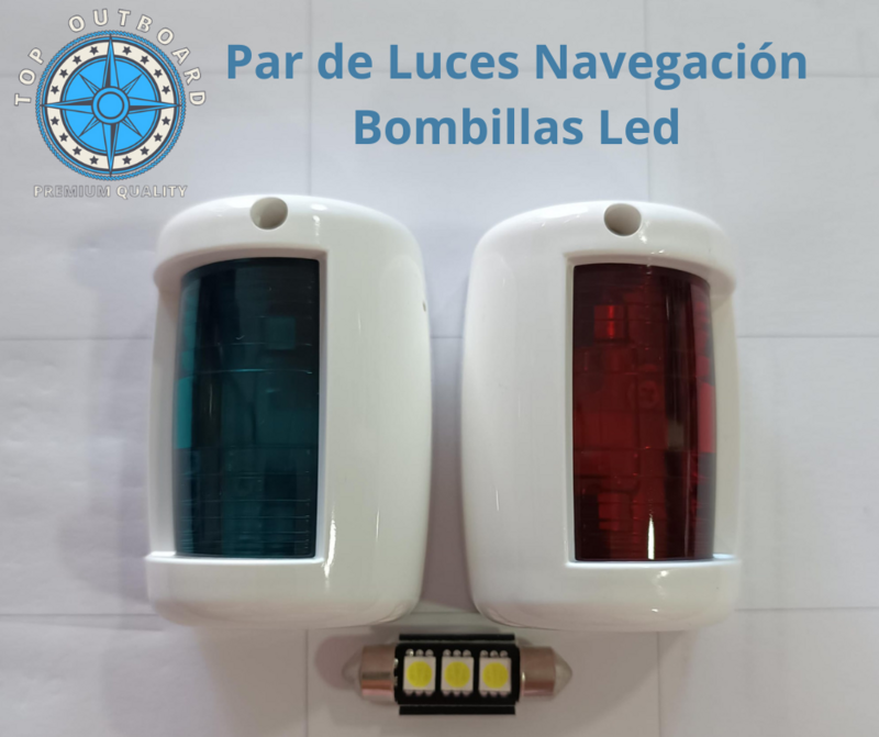 LUCES DE NAVEGACION. PAREJA  COMPLETA.BOMBILLA LED