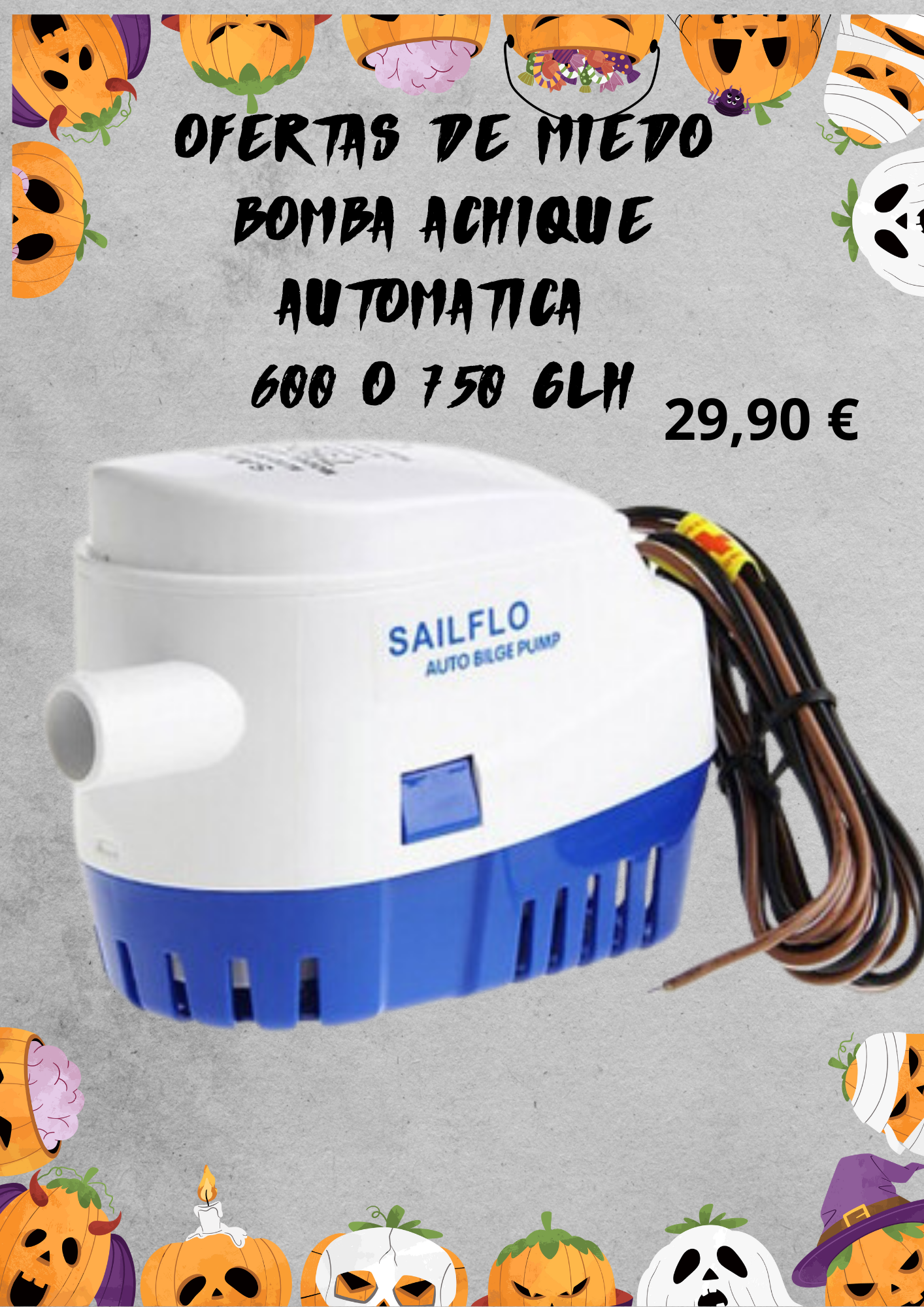 BOMBA AUTOMATICA SUMERGIBLE SAILFLO 750 GPH 21543
