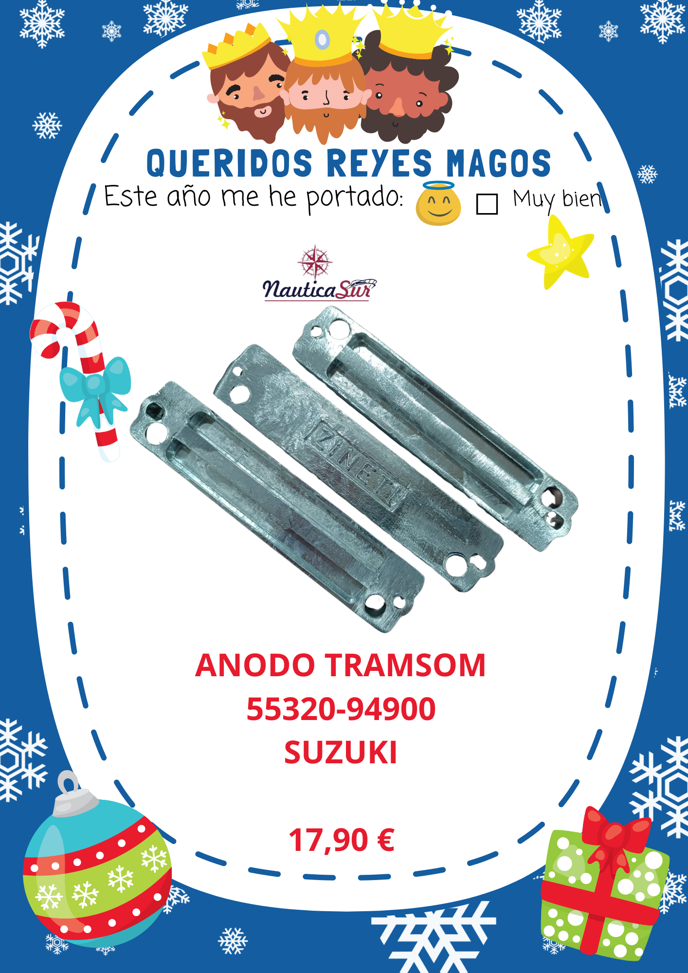 ANODO BARRA TRAMSON SUZUKI TOHATSU. 55320-94900  3C7-60218-2