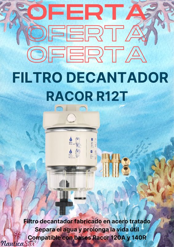 Filtro Decantador Racor R12T – Separador de Agua y Combustible 030925