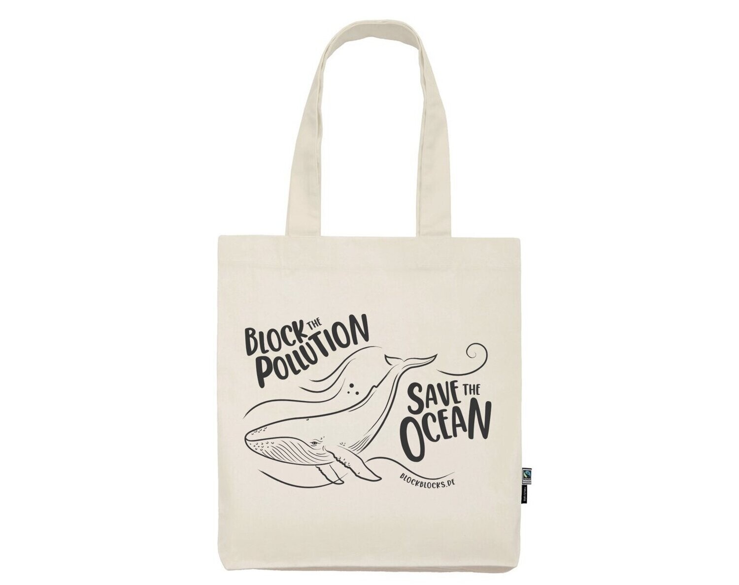 Baumwolltasche Baumwolltasche "Wal", beige