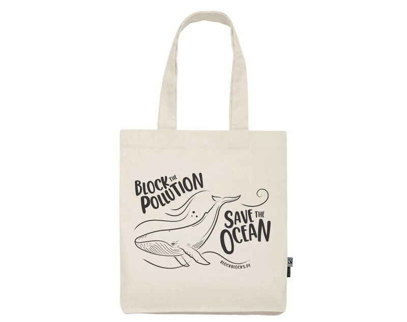 Baumwolltasche Baumwolltasche "Wal", beige