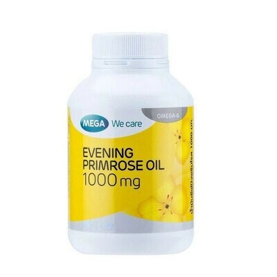 Масло Примулы Вечерней Mega We Care Evening Primrose Oil 1000 mg, 200 капсул