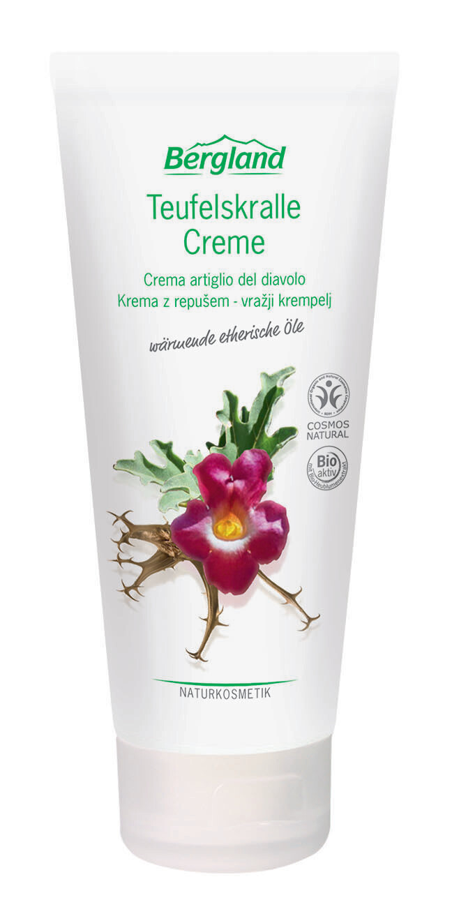 Teufelskralle Creme
wärmende ätherische Öle

- Fördert die Hautdurchblutung
- Ideal zur Massage von Körper und Muskeln

    ✓ vegan

200 ml