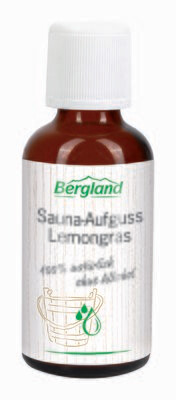 Sauna-Aufguss Lemongras
100 % natürlich, ohne Alkohol
- Aktivierender Zitrusduft
- Mit naturreinem ätherischen Öl
- Verdampft ohne Rückstände
✓ vegan