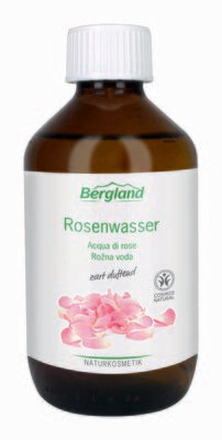 Rosenwasser
zart duftend
- Duftet zart nach frischer Rosenblüte
- Erfrischt, reinigt und kühlt
- Besonders geeignet als Gesichtswasser und für Kompressen
✓ vegan