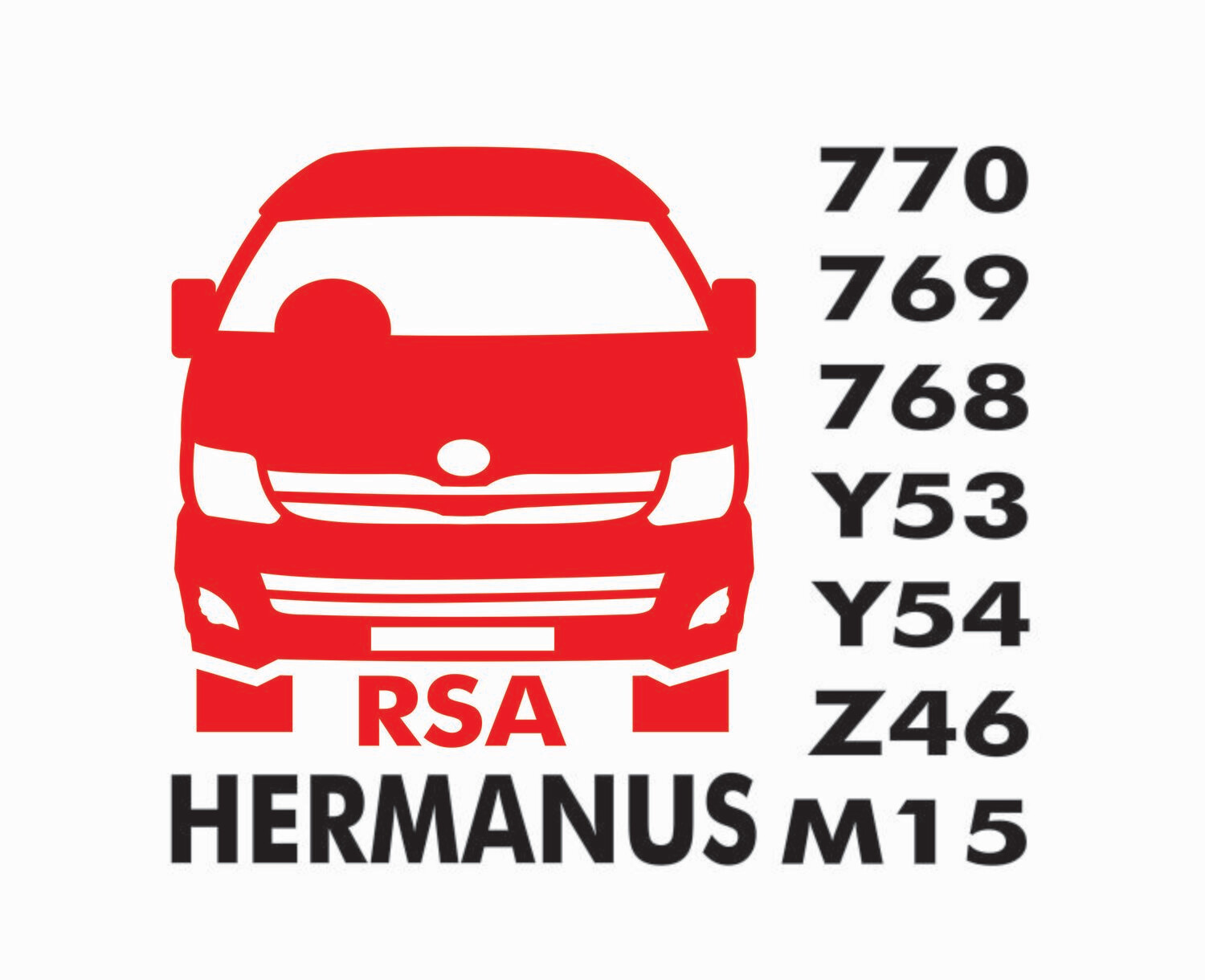 Taxi Route Numbers Vinyl.