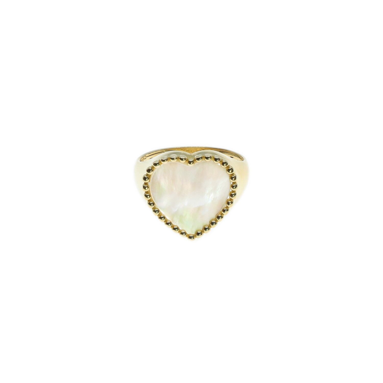ANILLO ORO AMARILLO MADRE PERLA 14K