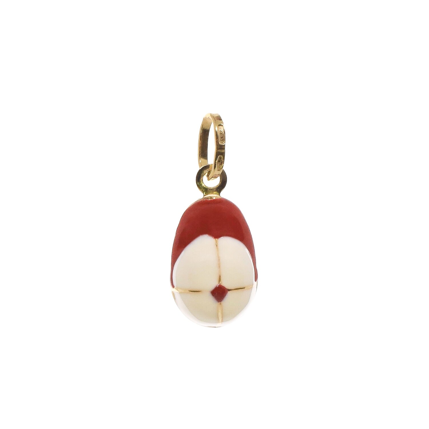 DIJE ORO A MARILLO GORRA ROJA Y BLANCO 14K