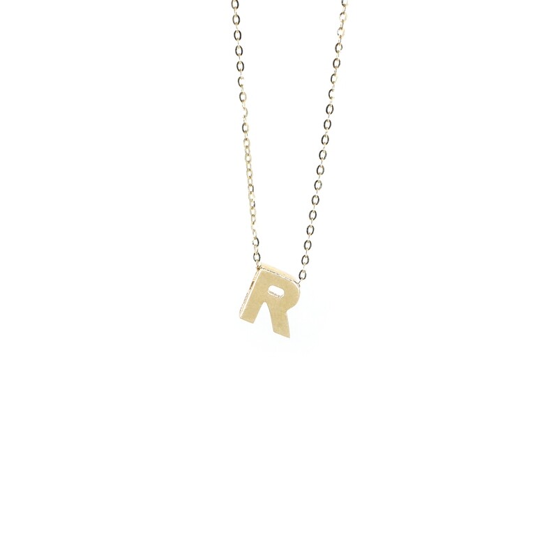 CADENA CON DIJE INICIAL LISA ORO AMARILLO 14K