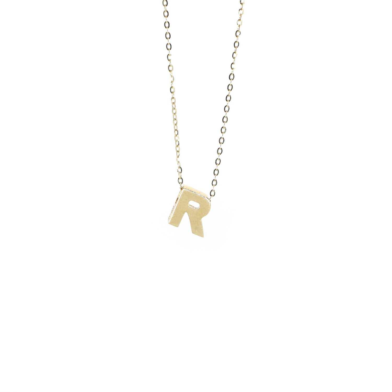 CADENA CON DIJE INICIAL LISA ORO AMARILLO 14K