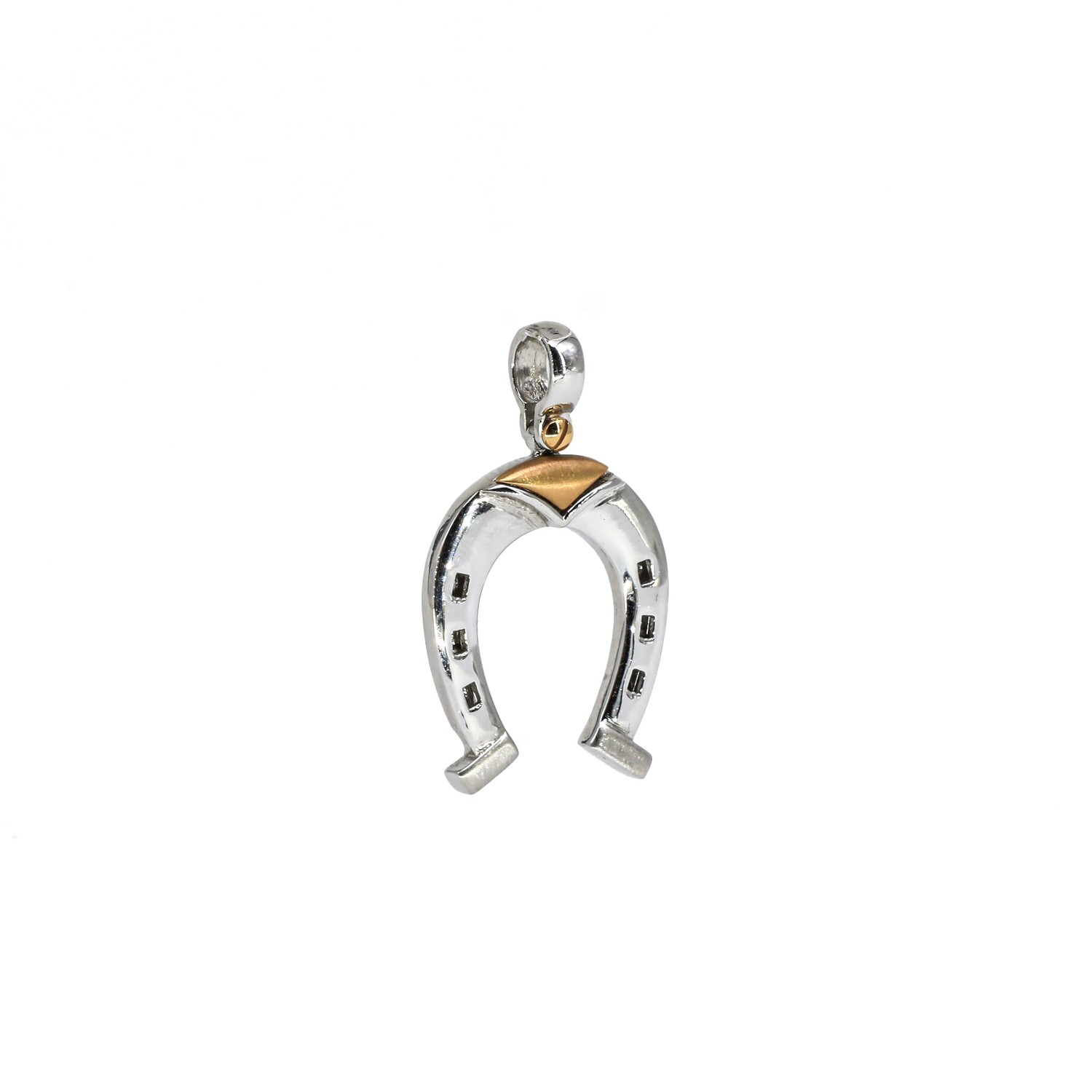 DIJE ORO BLANCO 18K HERRADURA