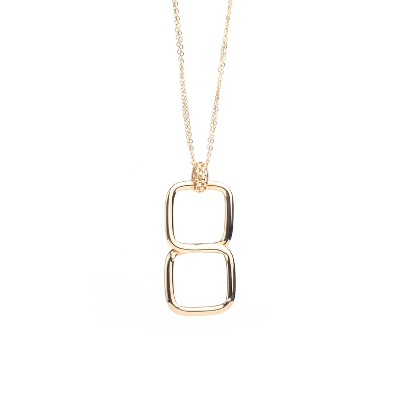 CADENA ORO AMARILLO 14K DOBLE CUADRADO LISO