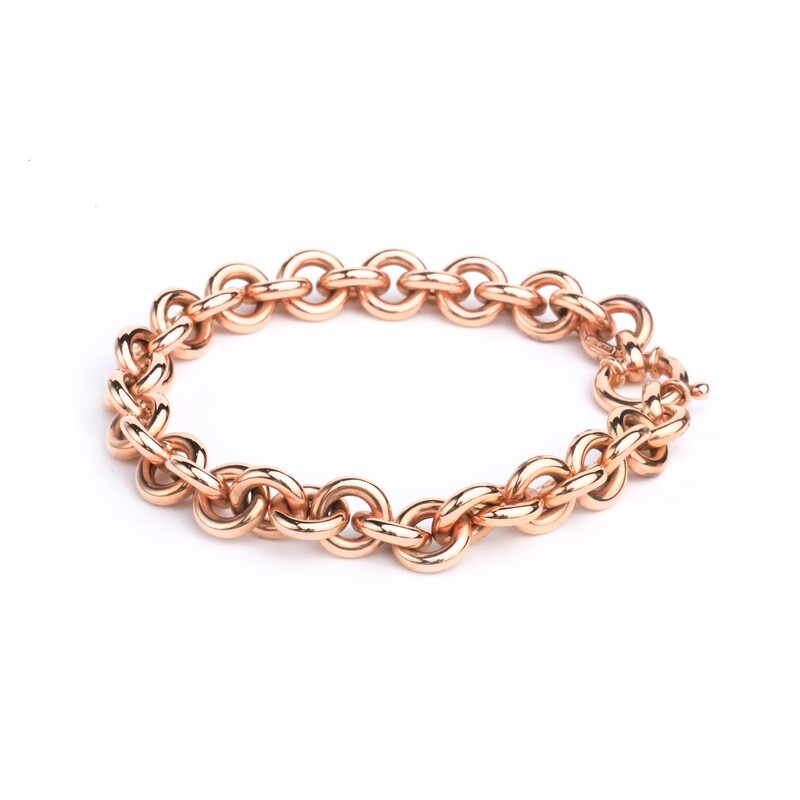 BRAZALETE ORO ROSADO 18K ROLO