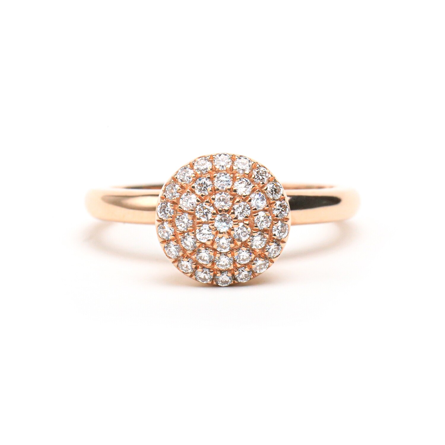 ANILLO ORO AMARILLO 14K DIAMANTES REDONDOS