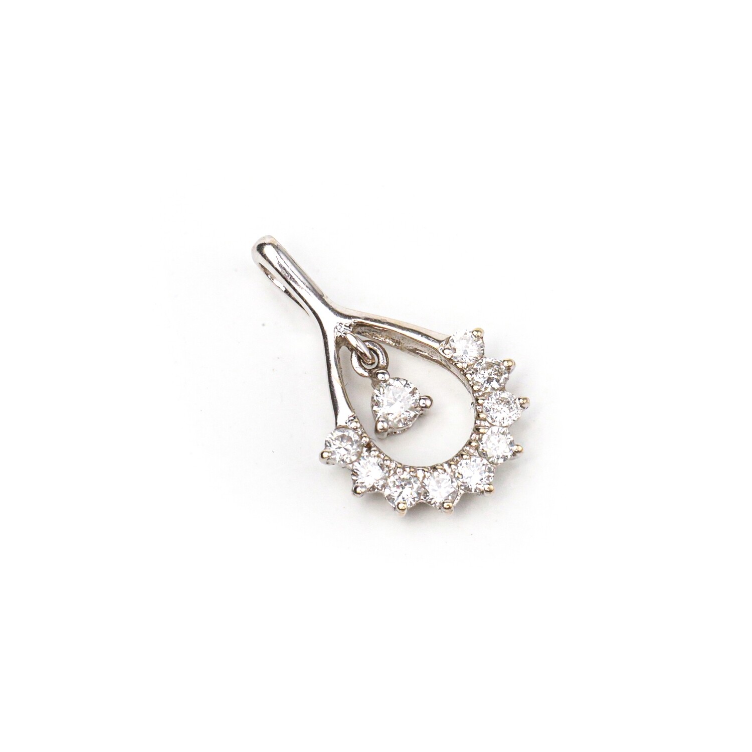 DIJE ORO BLANCO 18K CON DIAMANTES