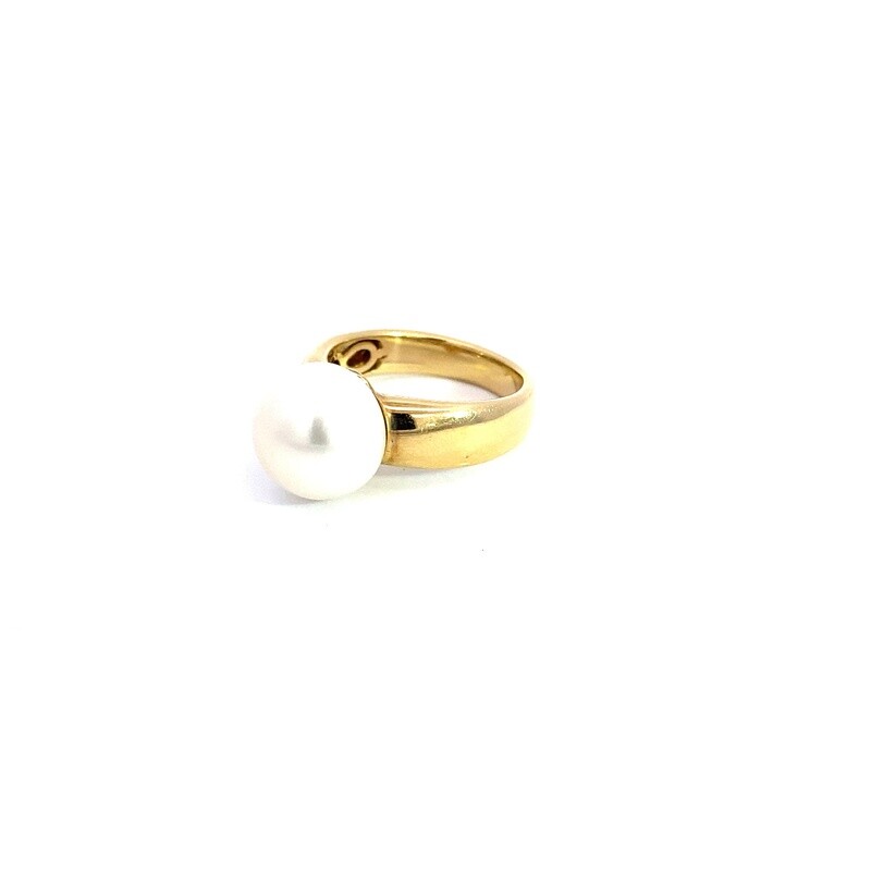 ANILLO ORO AMARILLO Y PERLA 14K