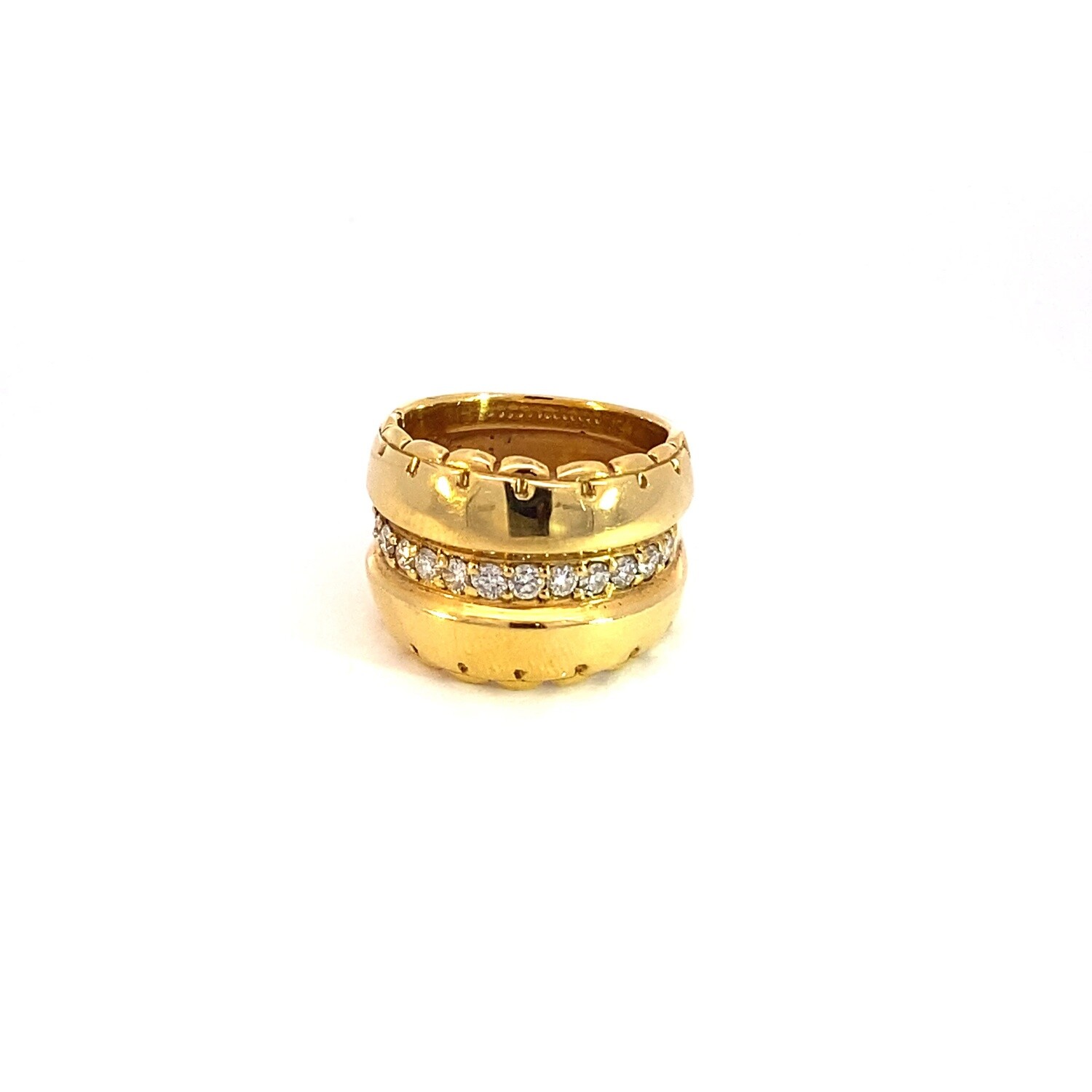 ANILLO ORO AMARILLO DISENO FOPE LINEA DTES 18K