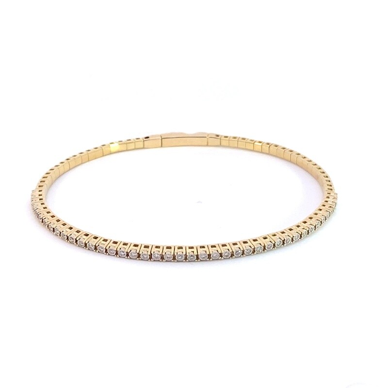 PULSERA ORO AMARILLO ARO DIAMANTES 14K