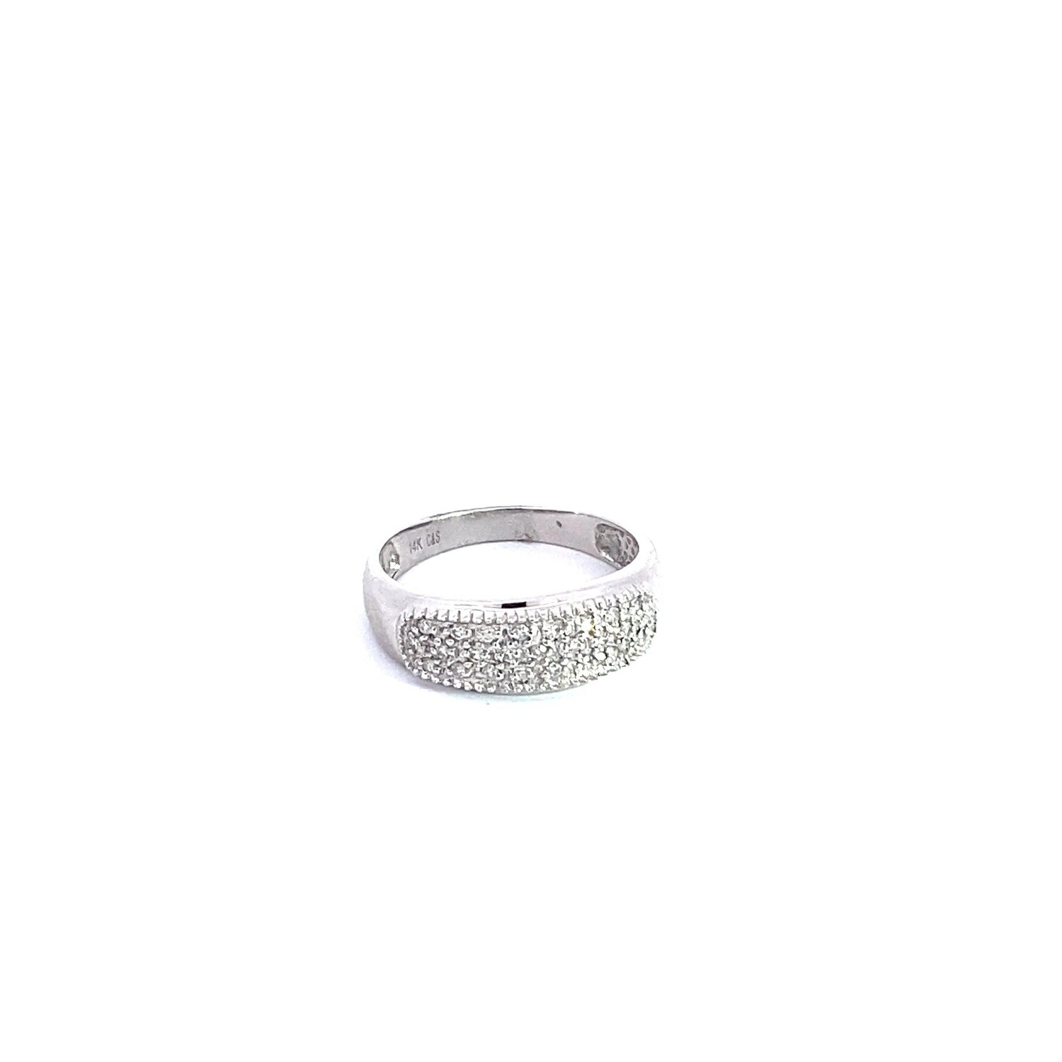 ANILLO ORO BLANCO DIAMANTES 0.15CT 14K