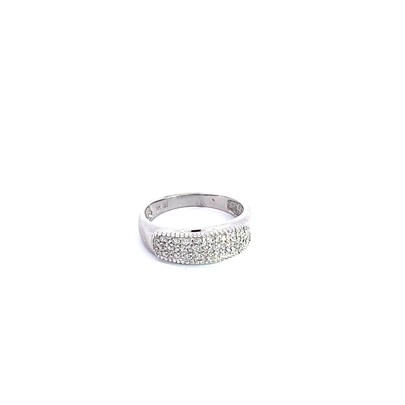 ANILLO ORO BLANCO DIAMANTES 0.15CT 14K