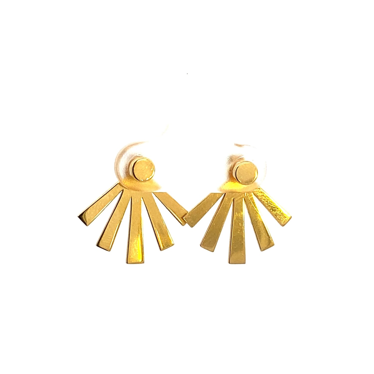ARETES ORO AMARILLO DISEÑO LISO 14K
