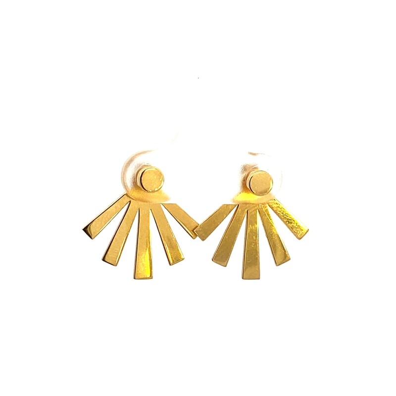 ARETES ORO AMARILLO DISEÑO LISO 14K