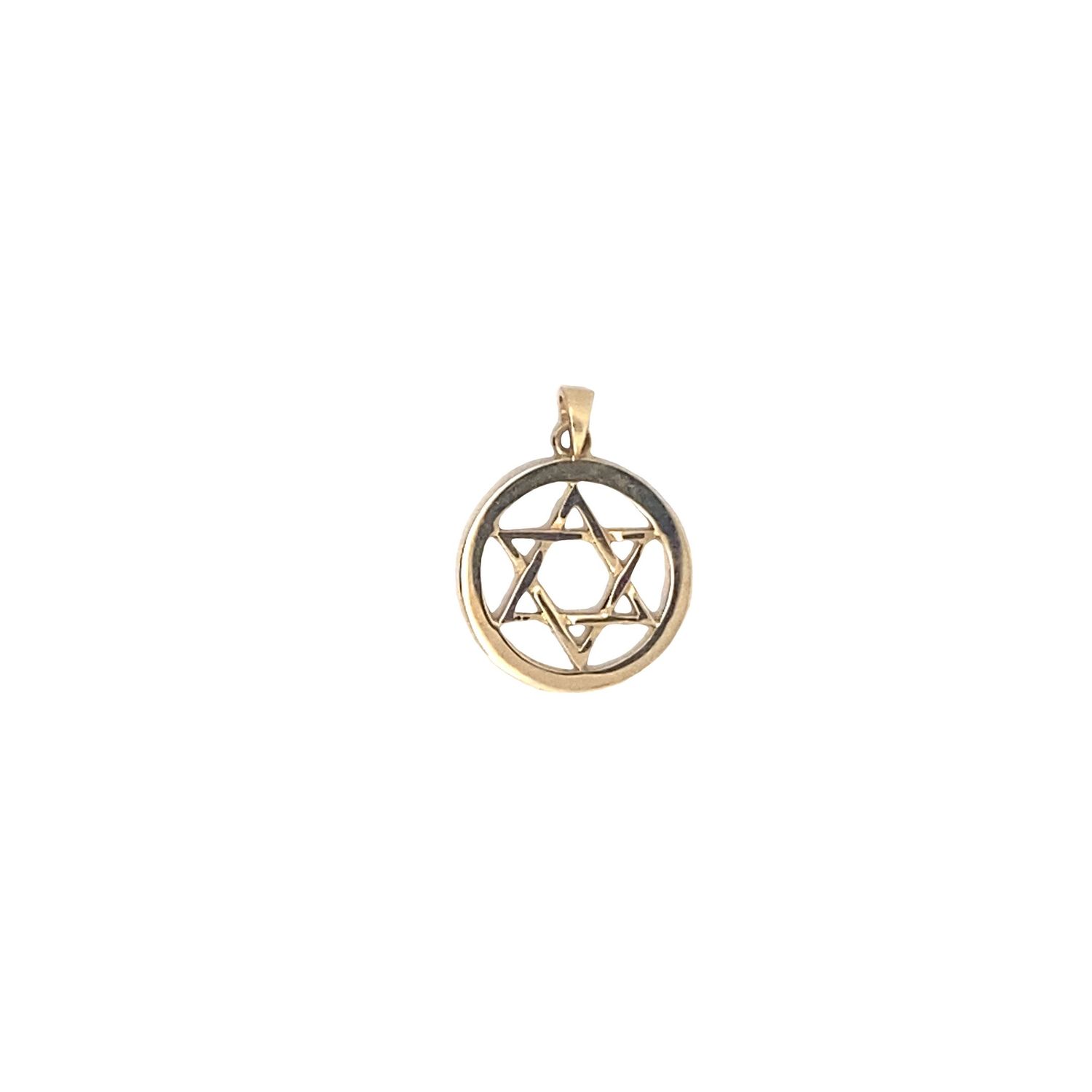 DIJE ORO AMARILLO  MEDALLA ESTRELLA DE DAVID 14K