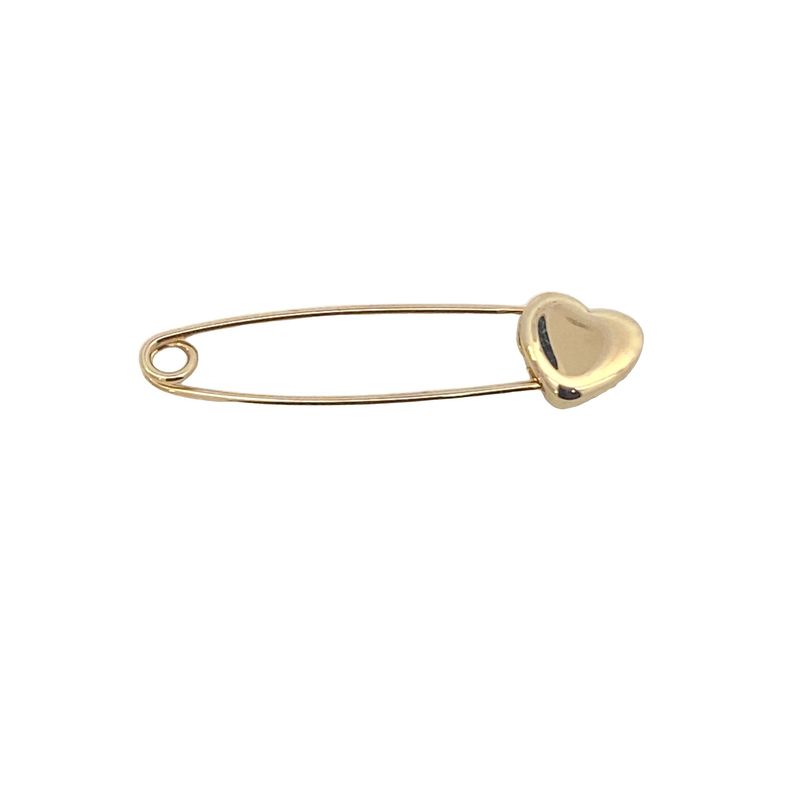 ALFILER ORO AMARILLO CORAZON EN CIERRE LISO 14K