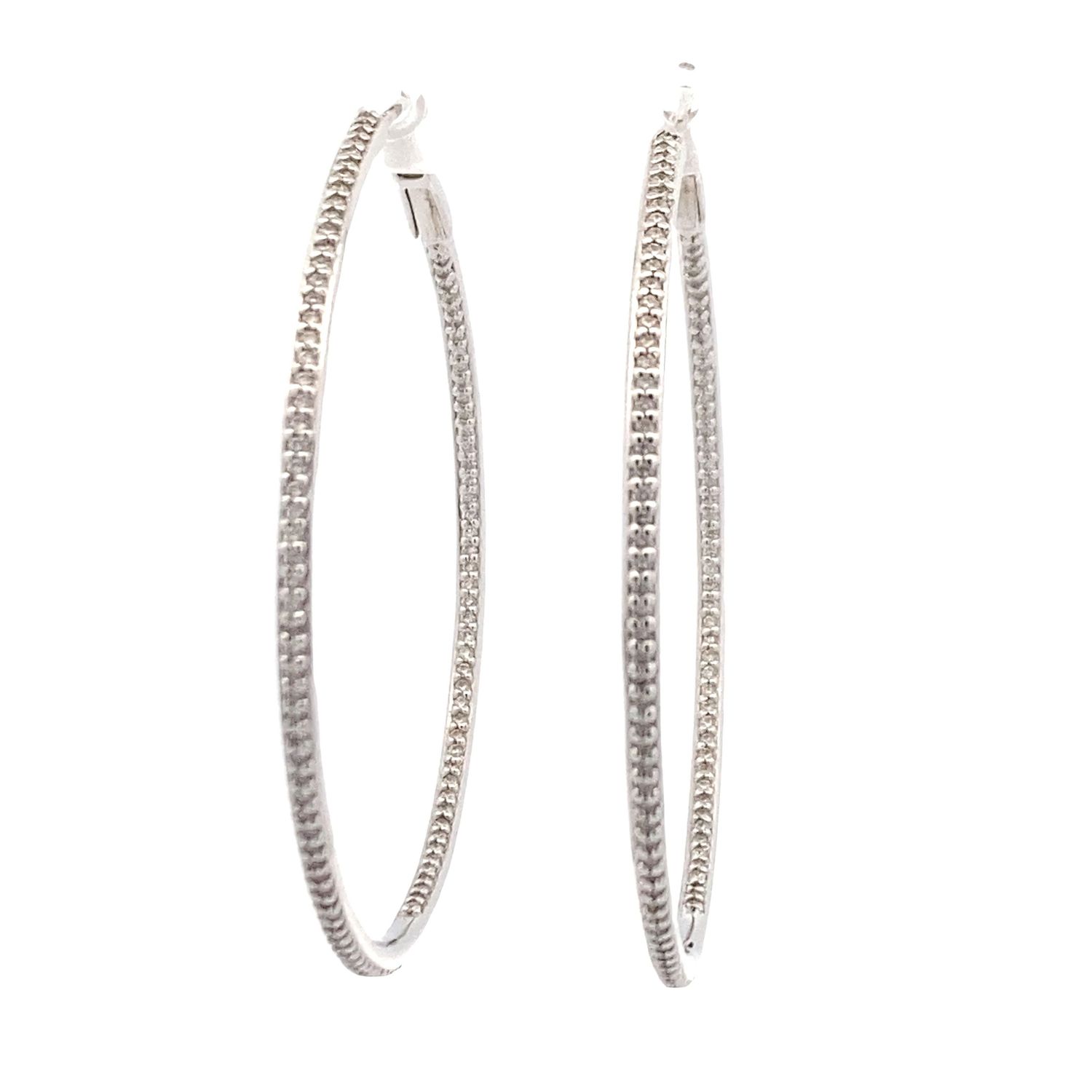ARGOLLAS ORO BLANCO DIAMANTES MEDIANA FINA 1.27CT 14K