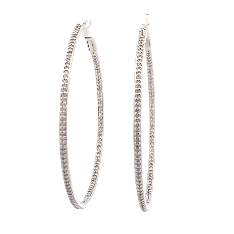 ARGOLLAS ORO BLANCO DIAMANTES MEDIANA FINA 1.27CT 14K