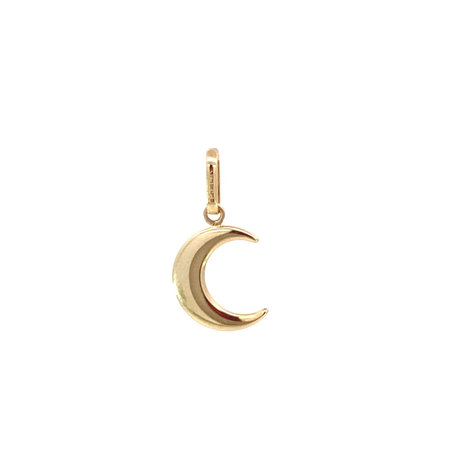 DIJE ORO AMARILLO LUNA PEQUEÑA LISA 14K