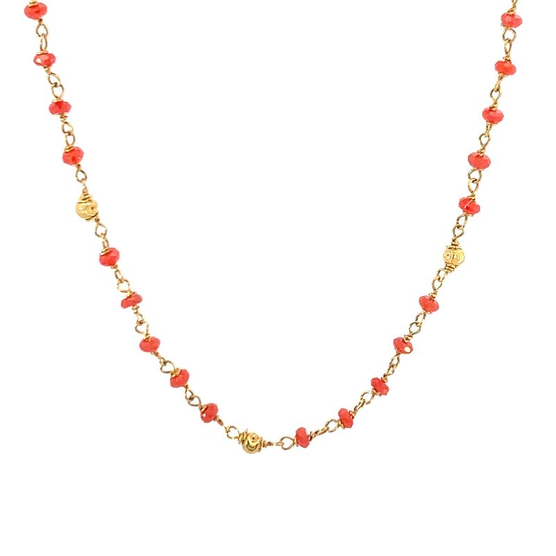 CADENA  ORO AMARILLO  RUBI 18K