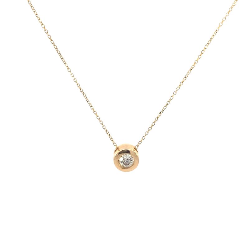 CADENA CON DIJE  ORO AMARILLO PUNTO DE LUZ DTES 14K
