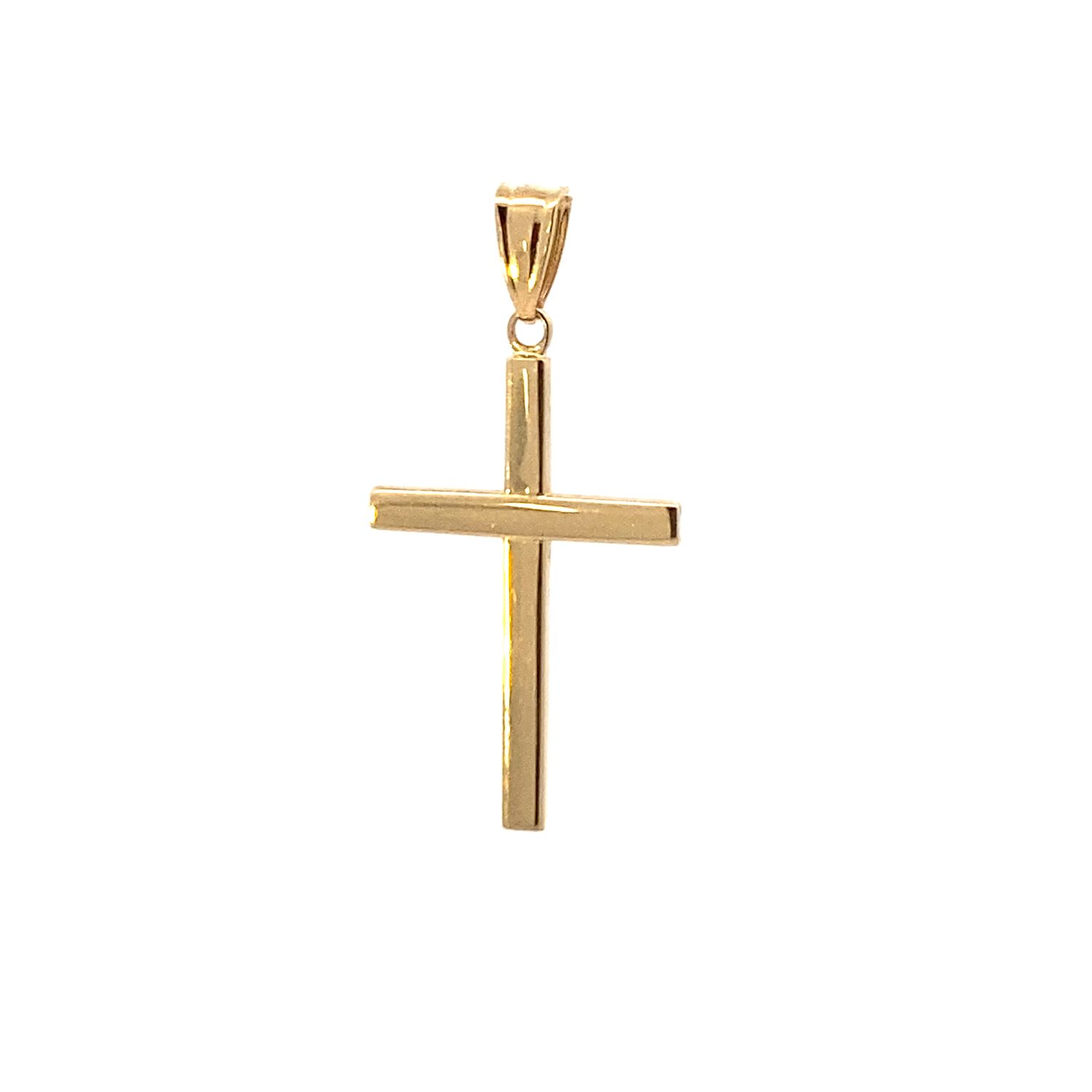 DIJE ORO AMARILLO  CRUCIFIJO PLAIN MEDIANO 14K