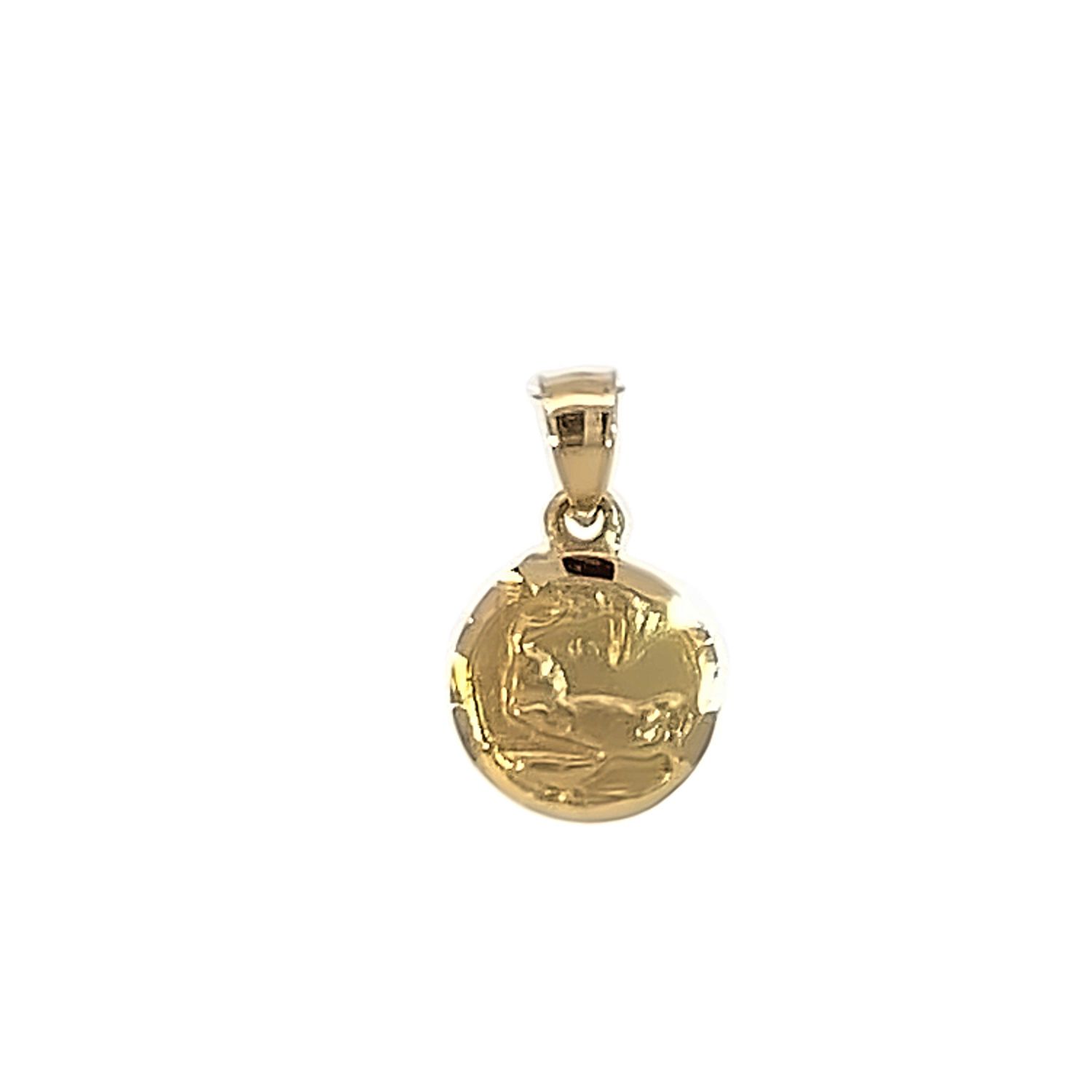 DIJE ORO AMARILLO DIJE MEDALLA BAUTIZO 14K